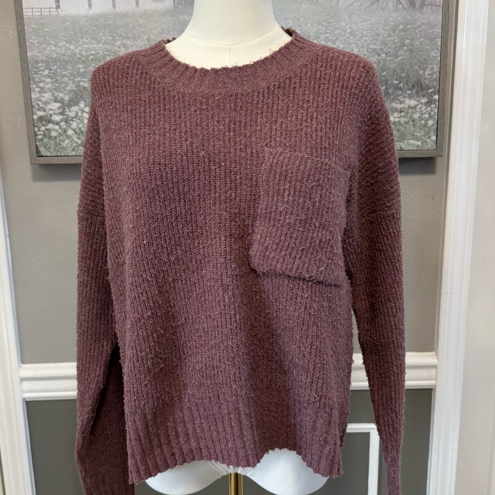 Pink Republic Plum Sweater with Front Pocket